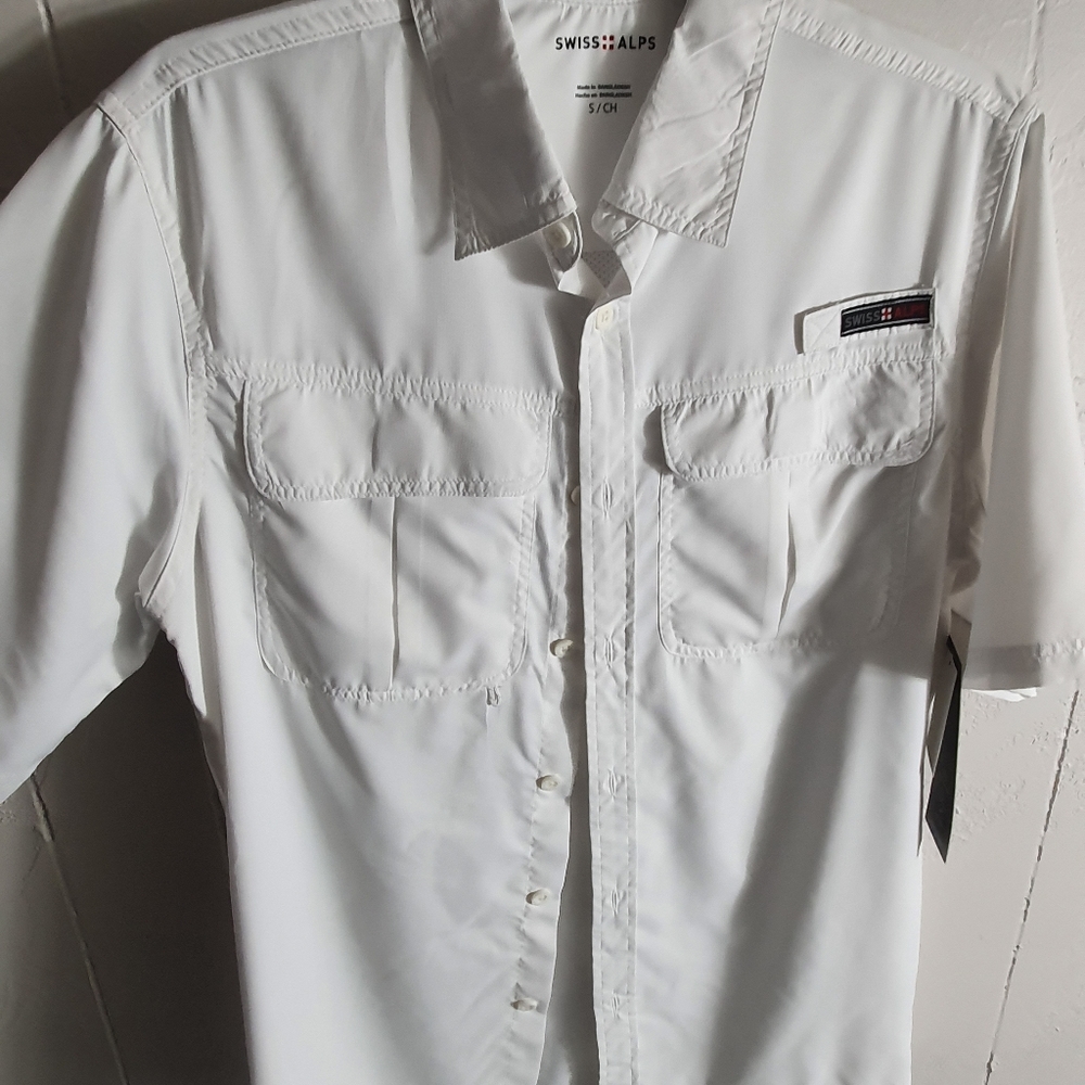 Brand New Mens Fishing Shirt White